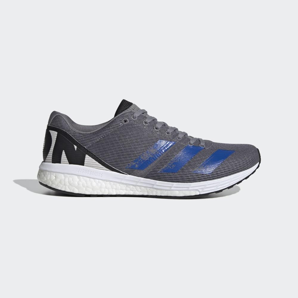 Adidas Men's Adizero Boston 8 Running Shoes Grey/Blue Ireland EH3565